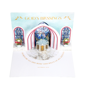 Baptism "God's Blessings" 3D Stand-Up Greeting Card