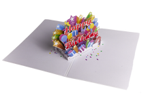 Load image into Gallery viewer, Happy Birthday &quot;Shooting Stars&quot; 3D Popup Card