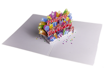 Load image into Gallery viewer, Happy Birthday "Shooting Stars" 3D Popup Card