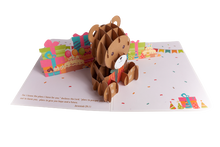 Load image into Gallery viewer, Happy Birthday 3D Popup Teddy Bear Card