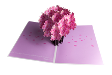 Load image into Gallery viewer, 3D Popup Cherry Blossoms &quot;Peace Be With You&quot; Greeting Card
