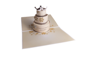 3D Popup Wedding "Kissing Doves" Greeting Card