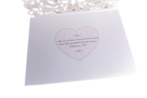 3D Popup Wedding "White Lace" Greeting Card
