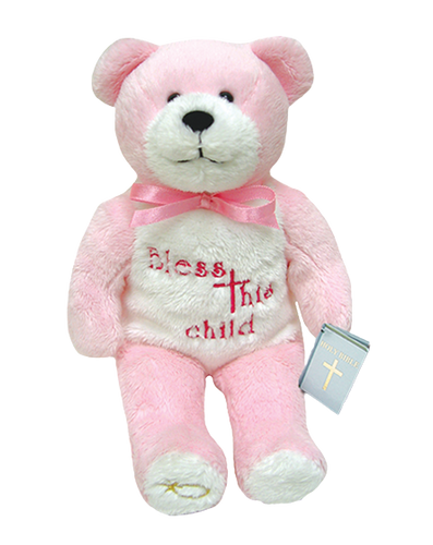 Bless This Child Bear - Pink