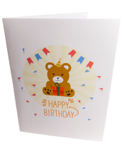 Load image into Gallery viewer, Happy Birthday 3D Popup Teddy Bear Card