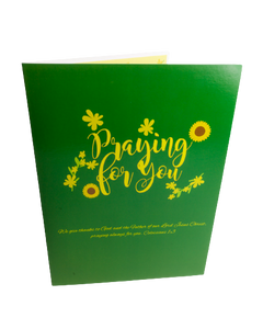 Praying For You 3D Popup "Sunflowers" Greeting Card