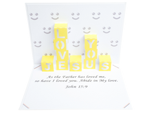 Load image into Gallery viewer, Smile Jesus Loves You 3D Stand-Up Greeting Card