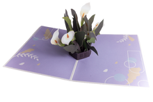 Load image into Gallery viewer, Sympathy 3D Popup &quot;Peace Lilies&quot; Greeting Card