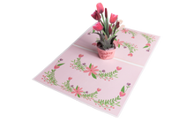 Load image into Gallery viewer, Thinking of You 3D Popup &quot;Tulips&quot; Greeting Card