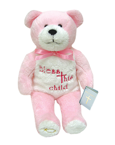 Bless This Child Bear - Pink